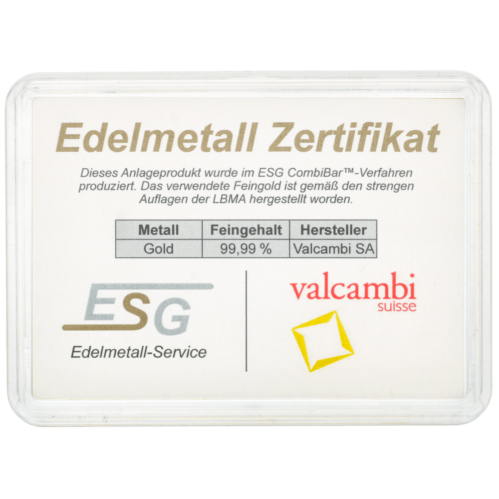 Goudbaar 50x1 gram Valcambi