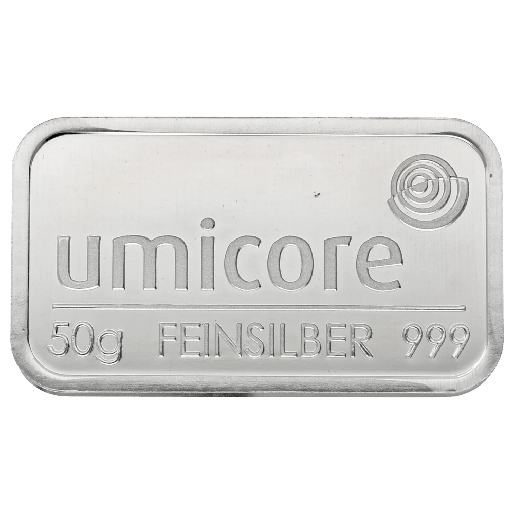 Zilverbaar Umicore 50 gram