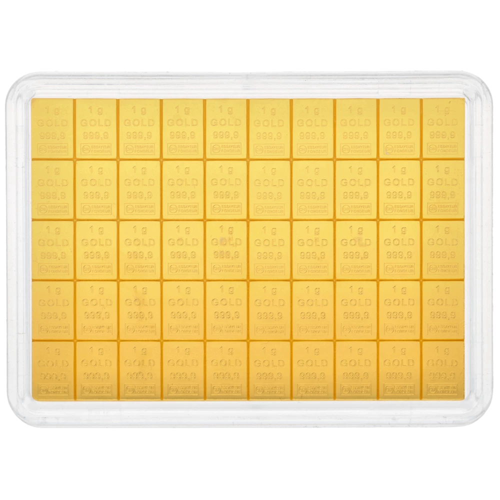 Goudbaar 50x1 gram Valcambi