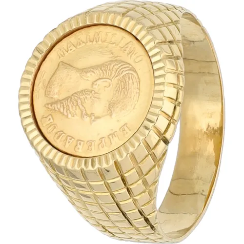 Geelgouden Emperador Maximiliano munt ring